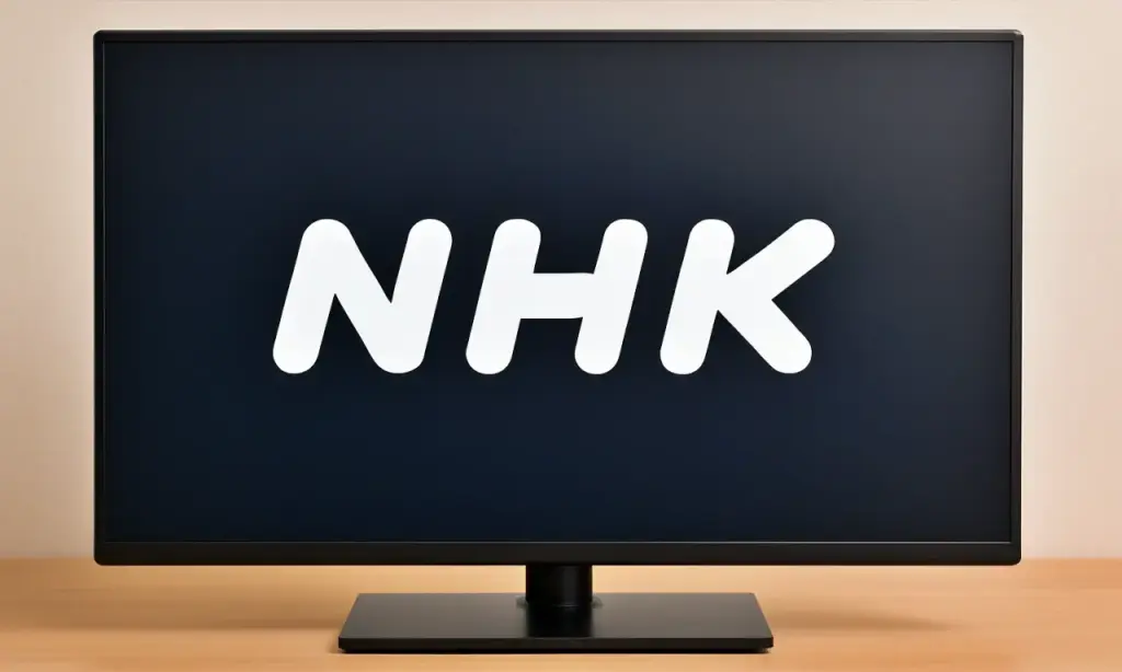 NHKが映っているテレビ画面