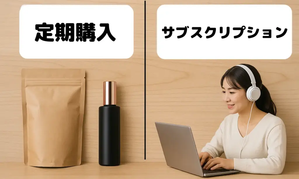定期購入とサブスクのイメージ例