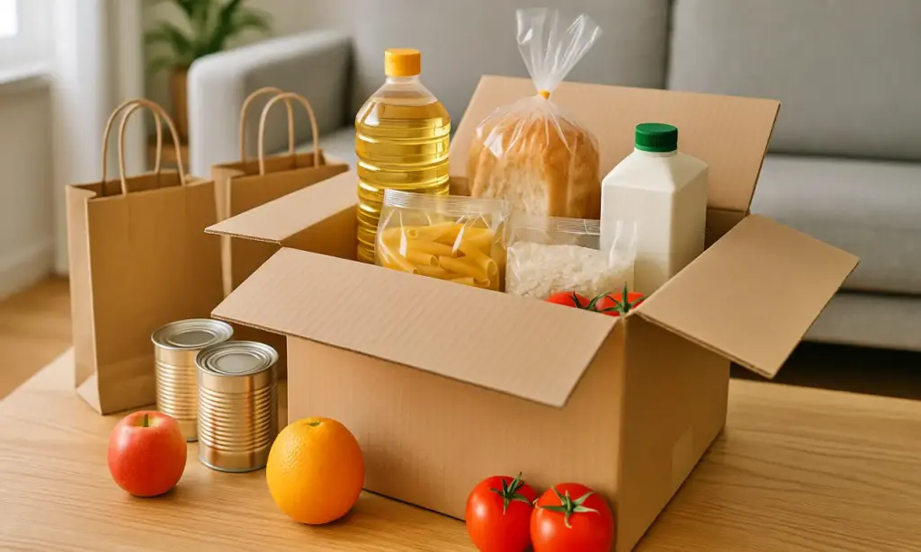 食品をネット通販で購入したイメージ画像