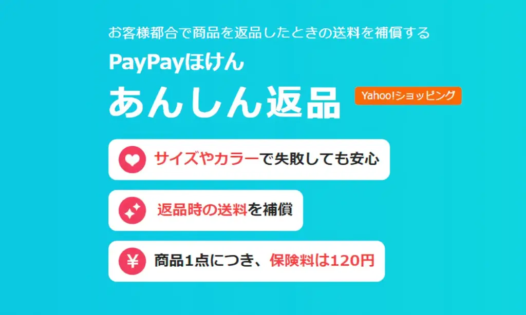 ペイペイ保険んおあんしん返品の説明画像