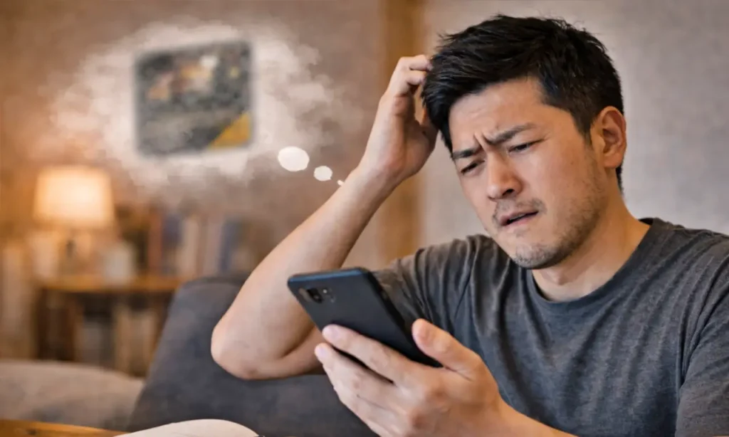 聴いたはずのオーディオブック作品が記憶から抜けている男性