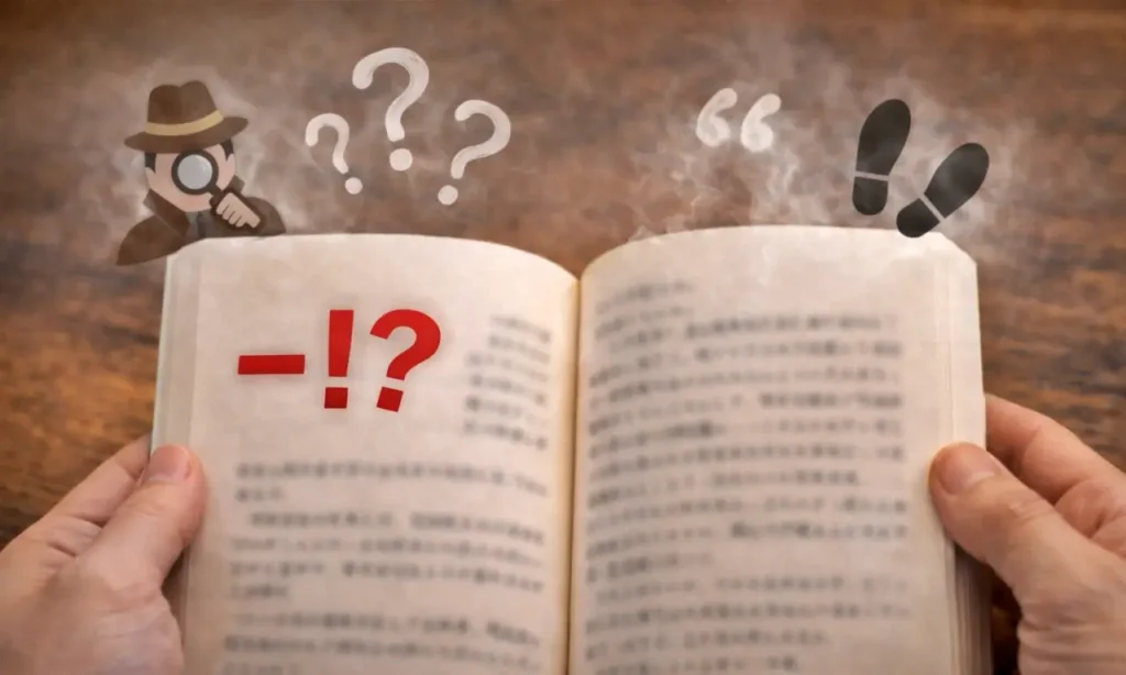 書籍の叙述トリックをイメージした画像